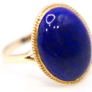 14K Yellow Gold Lapis Lazuli Ring (sz. 6) — mint condition ✨